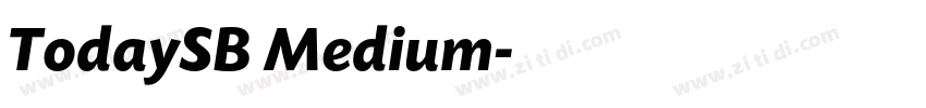 TodaySB Medium字体转换